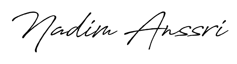 Enhance your business communications with Nadim Anssri signature in Antro_Vectra_Bolder lettering. Clean, modern, and universally compatible. Nadim Anssri signature style 7 images and pictures png