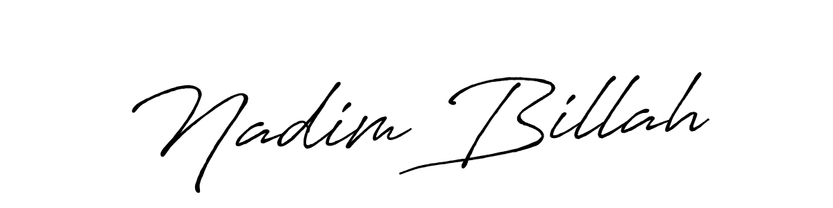 Antro_Vectra_Bolder is a professional signature style that is perfect for those who want to add a touch of class to their signature. It is also a great choice for those who want to make their signature more unique. Get Nadim Billah name to fancy signature for free. Nadim Billah signature style 7 images and pictures png