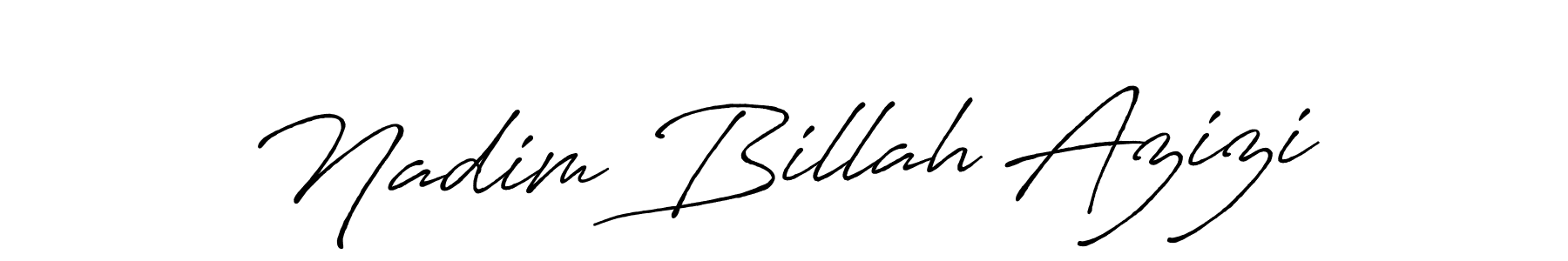 if you are searching for the best signature style for your name Nadim Billah Azizi. so please give up your signature search. here we have designed multiple signature styles  using Antro_Vectra_Bolder. Nadim Billah Azizi signature style 7 images and pictures png