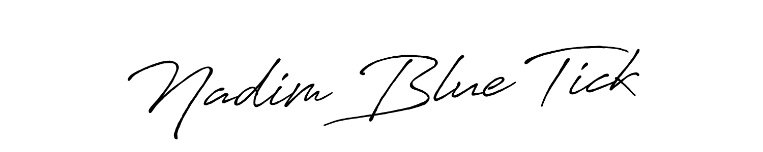 How to Draw Nadim Blue Tick signature style? Antro_Vectra_Bolder is a latest design signature styles for name Nadim Blue Tick. Nadim Blue Tick signature style 7 images and pictures png