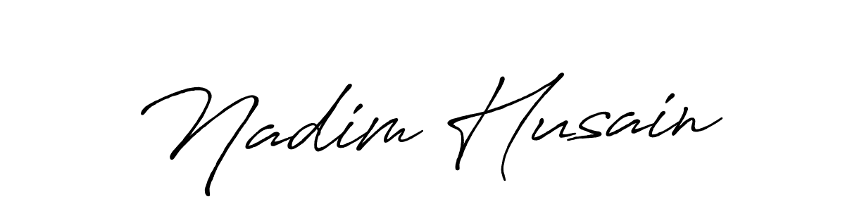 if you are searching for the best signature style for your name Nadim Husain. so please give up your signature search. here we have designed multiple signature styles  using Antro_Vectra_Bolder. Nadim Husain signature style 7 images and pictures png