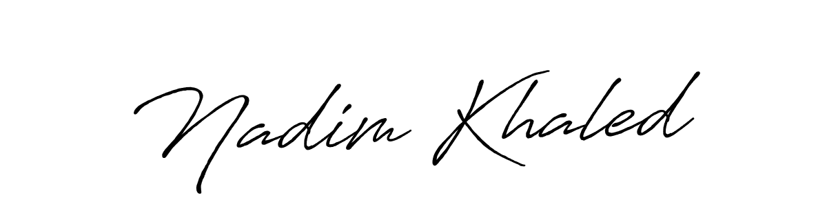 How to make Nadim Khaled signature? Antro_Vectra_Bolder is a professional autograph style. Create handwritten signature for Nadim Khaled name. Nadim Khaled signature style 7 images and pictures png