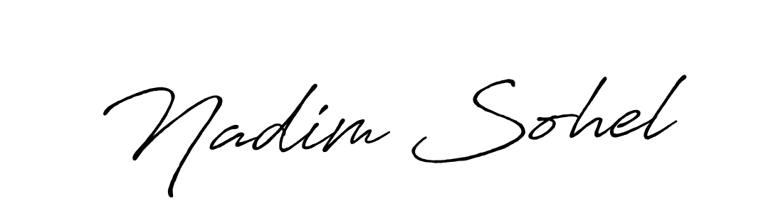 Similarly Antro_Vectra_Bolder is the best handwritten signature design. Signature creator online .You can use it as an online autograph creator for name Nadim Sohel. Nadim Sohel signature style 7 images and pictures png
