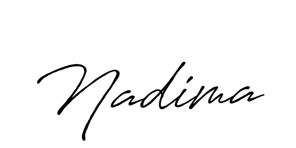 Design your own signature with our free online signature maker. With this signature software, you can create a handwritten (Antro_Vectra_Bolder) signature for name Nadima. Nadima signature style 7 images and pictures png