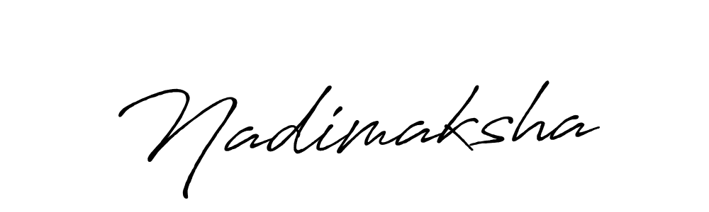 How to make Nadimaksha name signature. Use Antro_Vectra_Bolder style for creating short signs online. This is the latest handwritten sign. Nadimaksha signature style 7 images and pictures png