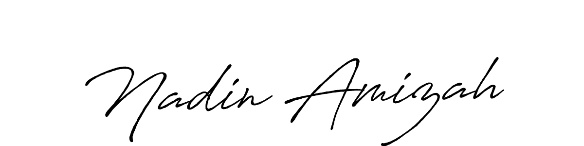 Create a beautiful signature design for name Nadin Amizah. With this signature (Antro_Vectra_Bolder) fonts, you can make a handwritten signature for free. Nadin Amizah signature style 7 images and pictures png