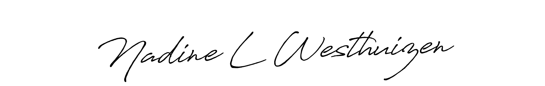 Antro_Vectra_Bolder is a professional signature style that is perfect for those who want to add a touch of class to their signature. It is also a great choice for those who want to make their signature more unique. Get Nadine L Westhuizen name to fancy signature for free. Nadine L Westhuizen signature style 7 images and pictures png