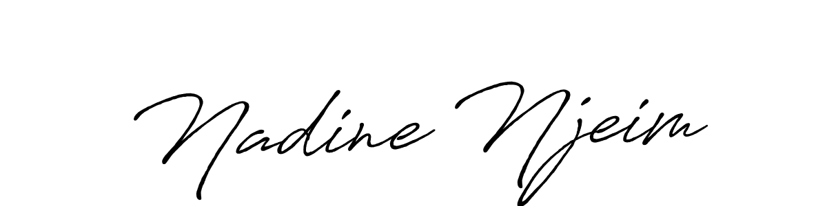 How to make Nadine Njeim name signature. Use Antro_Vectra_Bolder style for creating short signs online. This is the latest handwritten sign. Nadine Njeim signature style 7 images and pictures png