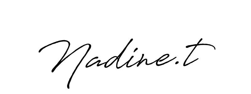 How to make Nadine.t name signature. Use Antro_Vectra_Bolder style for creating short signs online. This is the latest handwritten sign. Nadine.t signature style 7 images and pictures png