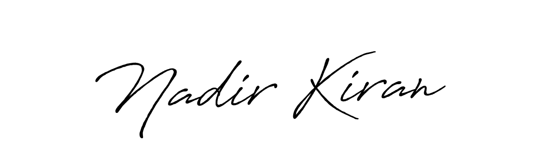 Use a signature maker to create a handwritten signature online. With this signature software, you can design (Antro_Vectra_Bolder) your own signature for name Nadir Kiran. Nadir Kiran signature style 7 images and pictures png