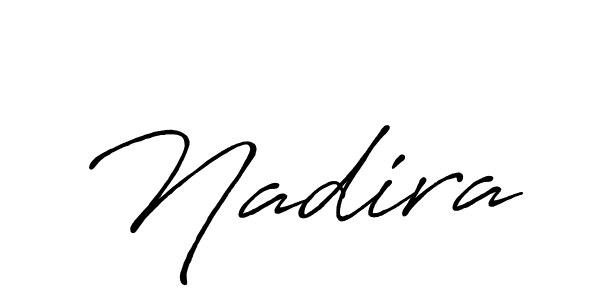 Design your own signature with our free online signature maker. With this signature software, you can create a handwritten (Antro_Vectra_Bolder) signature for name Nadira. Nadira signature style 7 images and pictures png