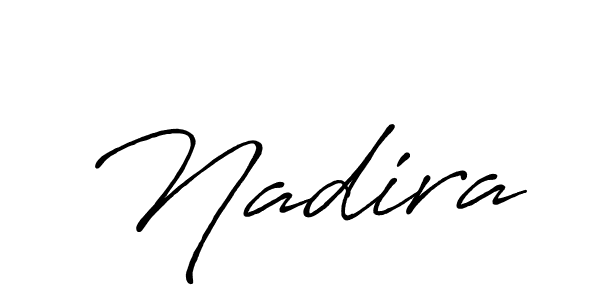 Design your own signature with our free online signature maker. With this signature software, you can create a handwritten (Antro_Vectra_Bolder) signature for name Nadira. Nadira signature style 7 images and pictures png