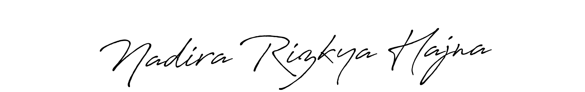 if you are searching for the best signature style for your name Nadira Rizkya Hajna. so please give up your signature search. here we have designed multiple signature styles  using Antro_Vectra_Bolder. Nadira Rizkya Hajna signature style 7 images and pictures png