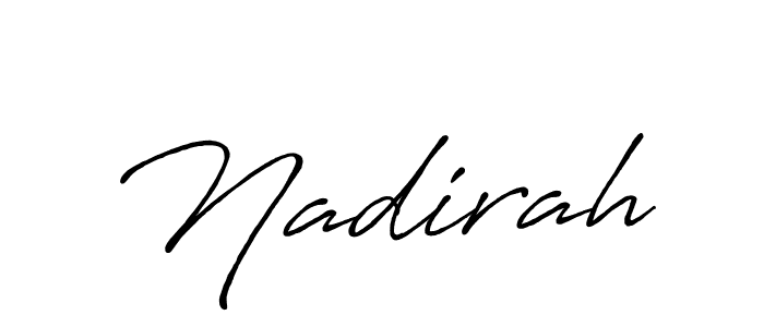 How to make Nadirah signature? Antro_Vectra_Bolder is a professional autograph style. Create handwritten signature for Nadirah name. Nadirah signature style 7 images and pictures png