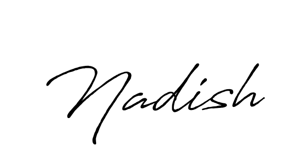 Make a beautiful signature design for name Nadish. With this signature (Antro_Vectra_Bolder) style, you can create a handwritten signature for free. Nadish signature style 7 images and pictures png