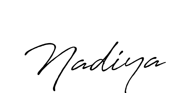 Design your own signature with our free online signature maker. With this signature software, you can create a handwritten (Antro_Vectra_Bolder) signature for name Nadiya. Nadiya signature style 7 images and pictures png