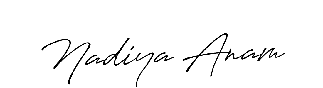 How to make Nadiya Anam signature? Antro_Vectra_Bolder is a professional autograph style. Create handwritten signature for Nadiya Anam name. Nadiya Anam signature style 7 images and pictures png