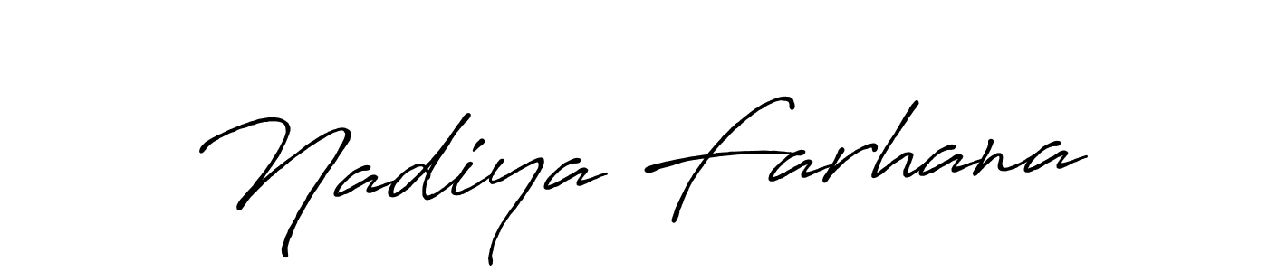 if you are searching for the best signature style for your name Nadiya Farhana. so please give up your signature search. here we have designed multiple signature styles  using Antro_Vectra_Bolder. Nadiya Farhana signature style 7 images and pictures png