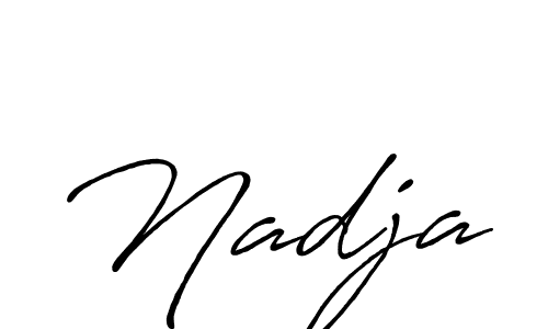 Make a beautiful signature design for name Nadja. With this signature (Antro_Vectra_Bolder) style, you can create a handwritten signature for free. Nadja signature style 7 images and pictures png