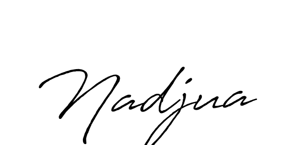 Nadjua stylish signature style. Best Handwritten Sign (Antro_Vectra_Bolder) for my name. Handwritten Signature Collection Ideas for my name Nadjua. Nadjua signature style 7 images and pictures png