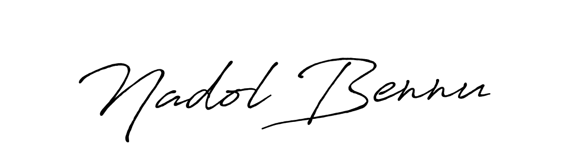 How to make Nadol Bennu name signature. Use Antro_Vectra_Bolder style for creating short signs online. This is the latest handwritten sign. Nadol Bennu signature style 7 images and pictures png