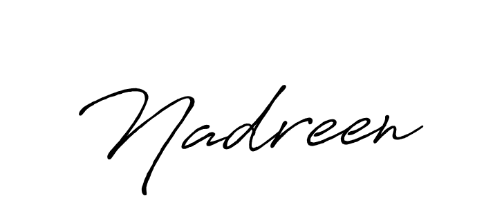 The best way (Antro_Vectra_Bolder) to make a short signature is to pick only two or three words in your name. The name Nadreen include a total of six letters. For converting this name. Nadreen signature style 7 images and pictures png