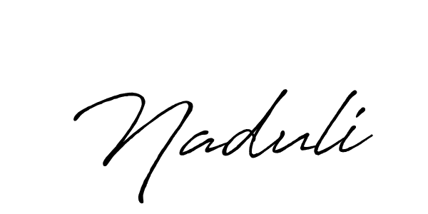 How to make Naduli signature? Antro_Vectra_Bolder is a professional autograph style. Create handwritten signature for Naduli name. Naduli signature style 7 images and pictures png