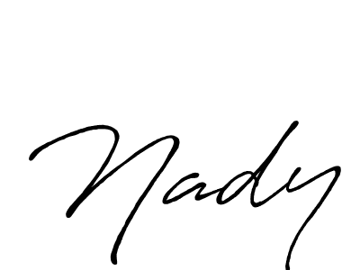 The best way (Antro_Vectra_Bolder) to make a short signature is to pick only two or three words in your name. The name Nady include a total of six letters. For converting this name. Nady signature style 7 images and pictures png