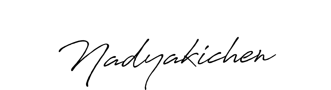 Antro_Vectra_Bolder is a professional signature style that is perfect for those who want to add a touch of class to their signature. It is also a great choice for those who want to make their signature more unique. Get Nadyakichen name to fancy signature for free. Nadyakichen signature style 7 images and pictures png