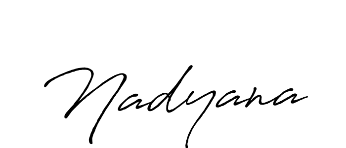 Nadyana stylish signature style. Best Handwritten Sign (Antro_Vectra_Bolder) for my name. Handwritten Signature Collection Ideas for my name Nadyana. Nadyana signature style 7 images and pictures png