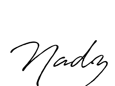 Make a short Nadz signature style. Manage your documents anywhere anytime using Antro_Vectra_Bolder. Create and add eSignatures, submit forms, share and send files easily. Nadz signature style 7 images and pictures png