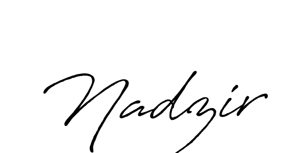 Use a signature maker to create a handwritten signature online. With this signature software, you can design (Antro_Vectra_Bolder) your own signature for name Nadzir. Nadzir signature style 7 images and pictures png