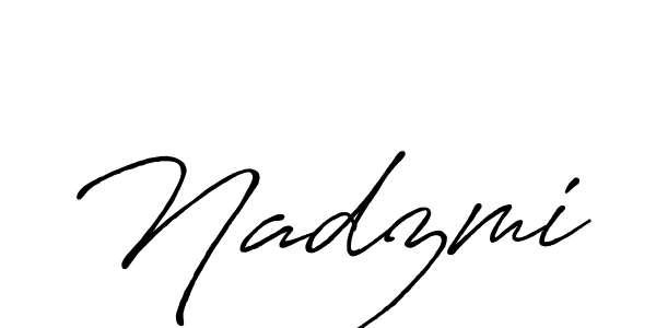 Make a beautiful signature design for name Nadzmi. Use this online signature maker to create a handwritten signature for free. Nadzmi signature style 7 images and pictures png