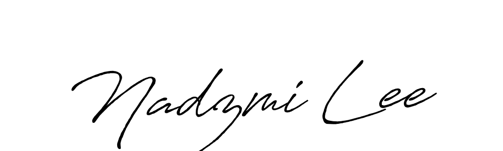 Similarly Antro_Vectra_Bolder is the best handwritten signature design. Signature creator online .You can use it as an online autograph creator for name Nadzmi Lee. Nadzmi Lee signature style 7 images and pictures png