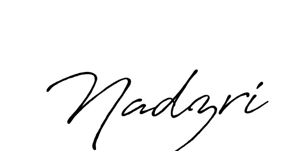 Nadzri stylish signature style. Best Handwritten Sign (Antro_Vectra_Bolder) for my name. Handwritten Signature Collection Ideas for my name Nadzri. Nadzri signature style 7 images and pictures png