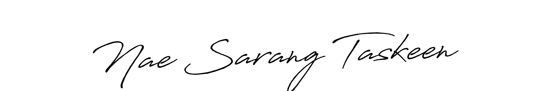 You should practise on your own different ways (Antro_Vectra_Bolder) to write your name (Nae Sarang Taskeen) in signature. don't let someone else do it for you. Nae Sarang Taskeen signature style 7 images and pictures png