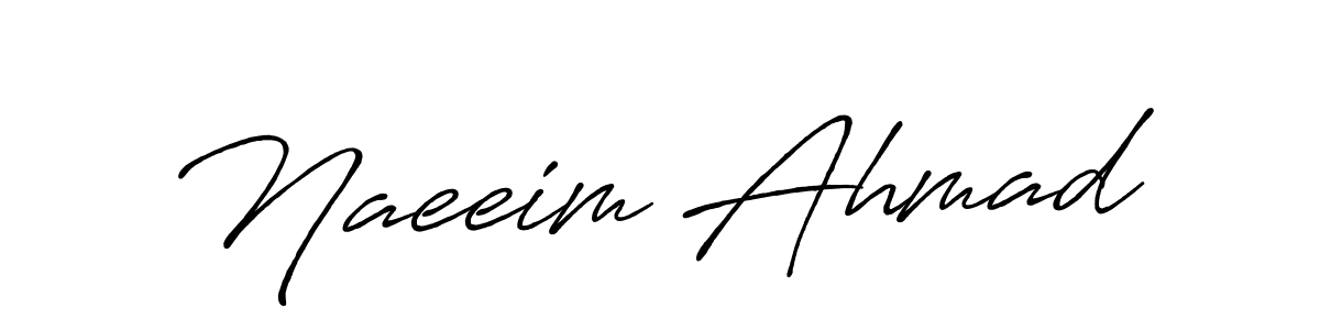 Create a beautiful signature design for name Naeeim Ahmad. With this signature (Antro_Vectra_Bolder) fonts, you can make a handwritten signature for free. Naeeim Ahmad signature style 7 images and pictures png