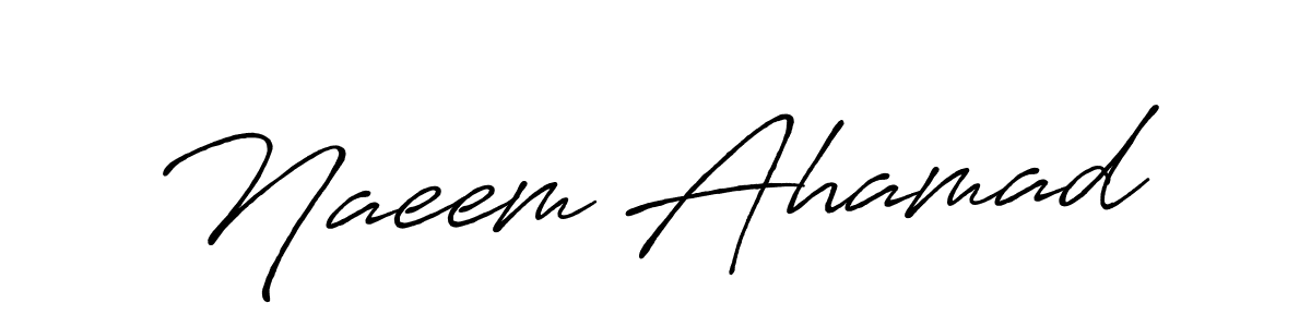 Design your own signature with our free online signature maker. With this signature software, you can create a handwritten (Antro_Vectra_Bolder) signature for name Naeem Ahamad. Naeem Ahamad signature style 7 images and pictures png