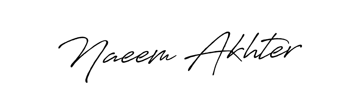 Make a short Naeem Akhter signature style. Manage your documents anywhere anytime using Antro_Vectra_Bolder. Create and add eSignatures, submit forms, share and send files easily. Naeem Akhter signature style 7 images and pictures png