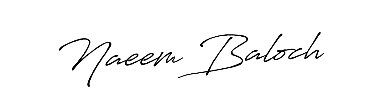 Create a beautiful signature design for name Naeem Baloch. With this signature (Antro_Vectra_Bolder) fonts, you can make a handwritten signature for free. Naeem Baloch signature style 7 images and pictures png