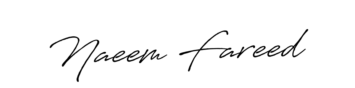 Use a signature maker to create a handwritten signature online. With this signature software, you can design (Antro_Vectra_Bolder) your own signature for name Naeem Fareed. Naeem Fareed signature style 7 images and pictures png