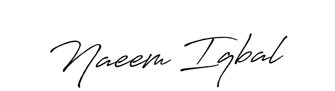 Use a signature maker to create a handwritten signature online. With this signature software, you can design (Antro_Vectra_Bolder) your own signature for name Naeem Iqbal. Naeem Iqbal signature style 7 images and pictures png