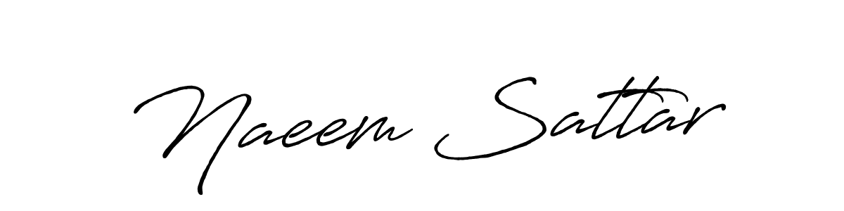 Create a beautiful signature design for name Naeem Sattar. With this signature (Antro_Vectra_Bolder) fonts, you can make a handwritten signature for free. Naeem Sattar signature style 7 images and pictures png