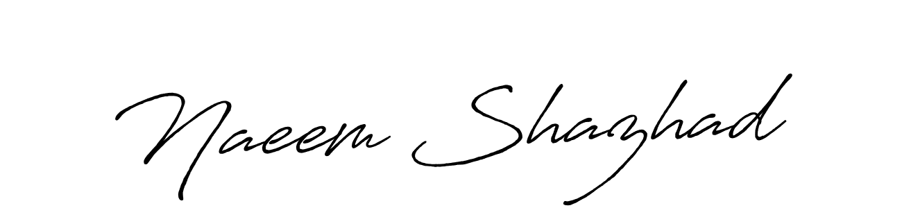 Also we have Naeem Shazhad name is the best signature style. Create professional handwritten signature collection using Antro_Vectra_Bolder autograph style. Naeem Shazhad signature style 7 images and pictures png