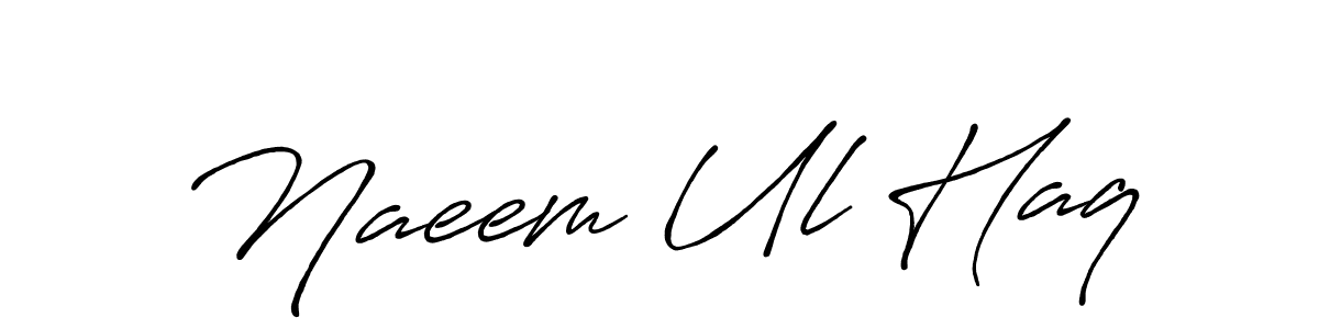 Create a beautiful signature design for name Naeem Ul Haq. With this signature (Antro_Vectra_Bolder) fonts, you can make a handwritten signature for free. Naeem Ul Haq signature style 7 images and pictures png