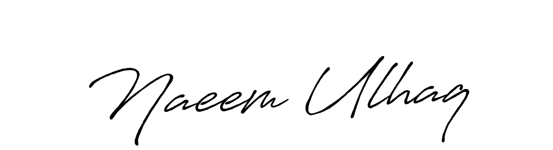 Naeem Ulhaq stylish signature style. Best Handwritten Sign (Antro_Vectra_Bolder) for my name. Handwritten Signature Collection Ideas for my name Naeem Ulhaq. Naeem Ulhaq signature style 7 images and pictures png