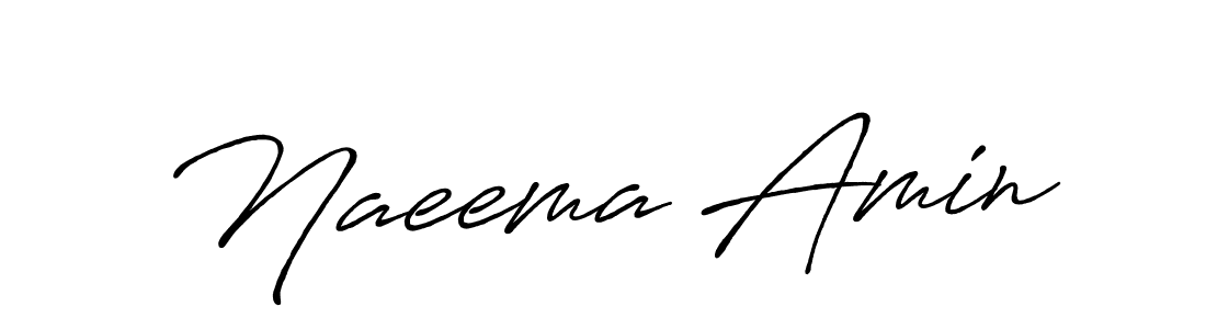 How to make Naeema Amin name signature. Use Antro_Vectra_Bolder style for creating short signs online. This is the latest handwritten sign. Naeema Amin signature style 7 images and pictures png