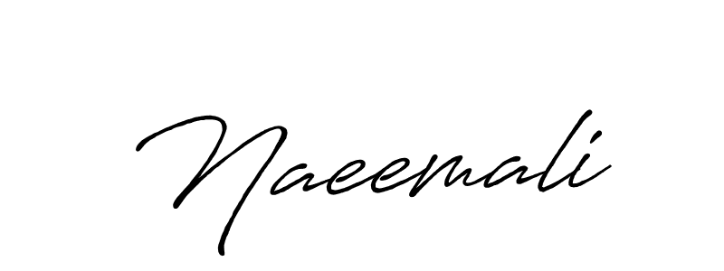 How to make Naeemali name signature. Use Antro_Vectra_Bolder style for creating short signs online. This is the latest handwritten sign. Naeemali signature style 7 images and pictures png