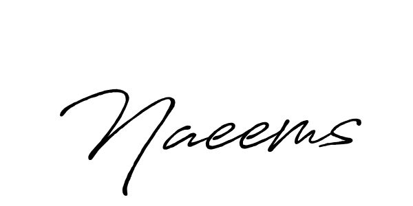 How to make Naeems signature? Antro_Vectra_Bolder is a professional autograph style. Create handwritten signature for Naeems name. Naeems signature style 7 images and pictures png