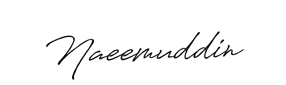 Make a beautiful signature design for name Naeemuddin. With this signature (Antro_Vectra_Bolder) style, you can create a handwritten signature for free. Naeemuddin signature style 7 images and pictures png
